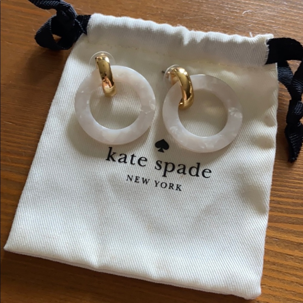 Kate spade New York drop hoop earrings
